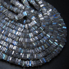 SUPER NEW --16 Inches --RARE Finest - Gorgeous Blue Flashy Fire -Labradorite- Heishi Cube Beads --Size 3.5-4mm Approx